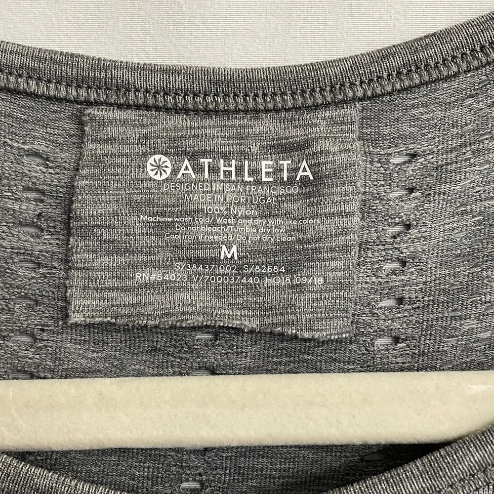 Athleta Foothill Seamless Long Sleeve Heathered Gray Women’s Athletic Top Size M